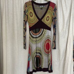 Desigual Colorful Long Sleeve Dress